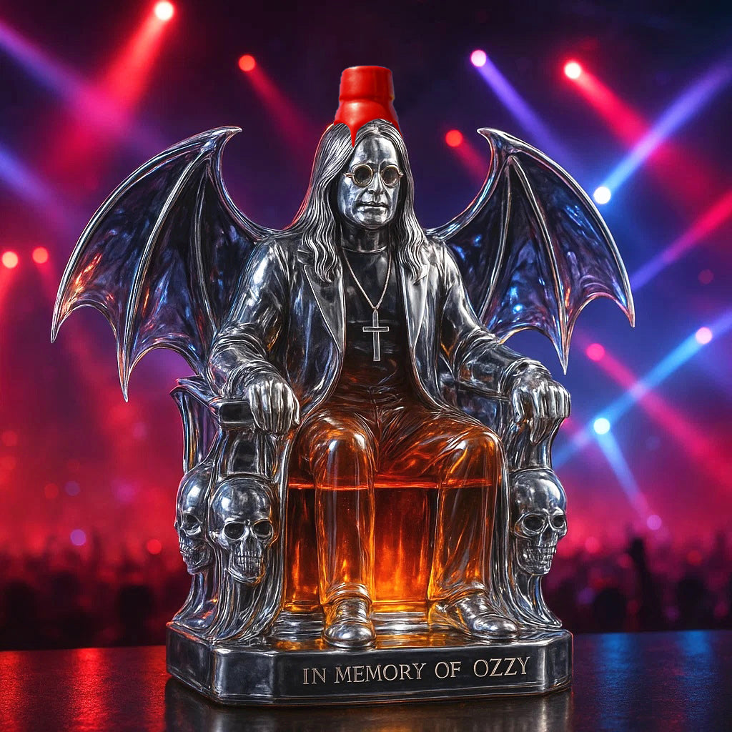 🦇In Memory of Ozzy Whiskey bottle