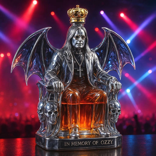 🦇In Memory of Ozzy Whiskey bottle