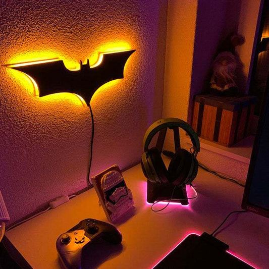⚡🦇16 colors 3D creative superhero LED atmosphere wall light